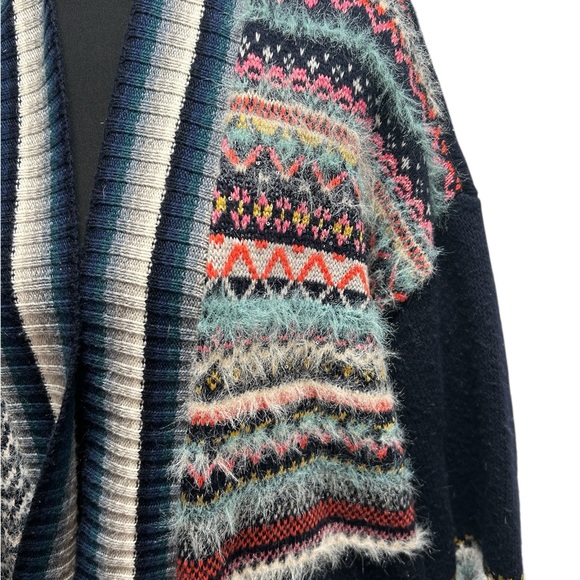 Anthropologie Sleeping on Snow Mixed Knit Kimono - Picture 2 of 4